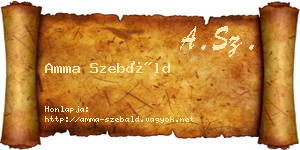 Amma Szebáld névjegykártya